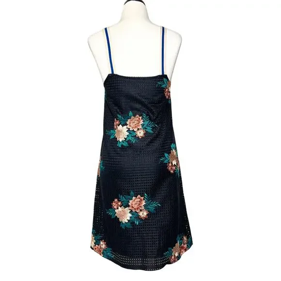 Zara Trafaluc Black Floral Dress SZ S - Picture 5 of 8